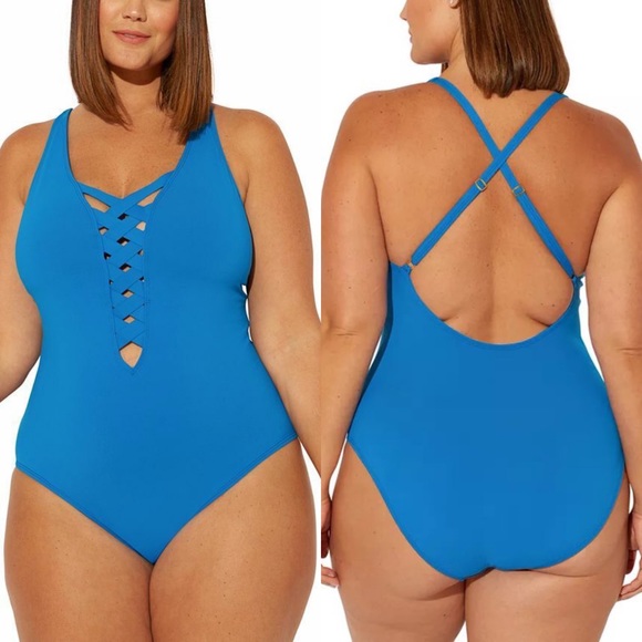 Bleu Rod Beattie Other - NWT Bleu Rod Beattie Basket Case Weave Open Back One Piece Swimsuit